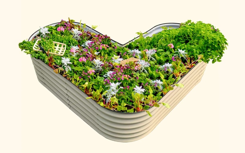 galvanized raised bed planter